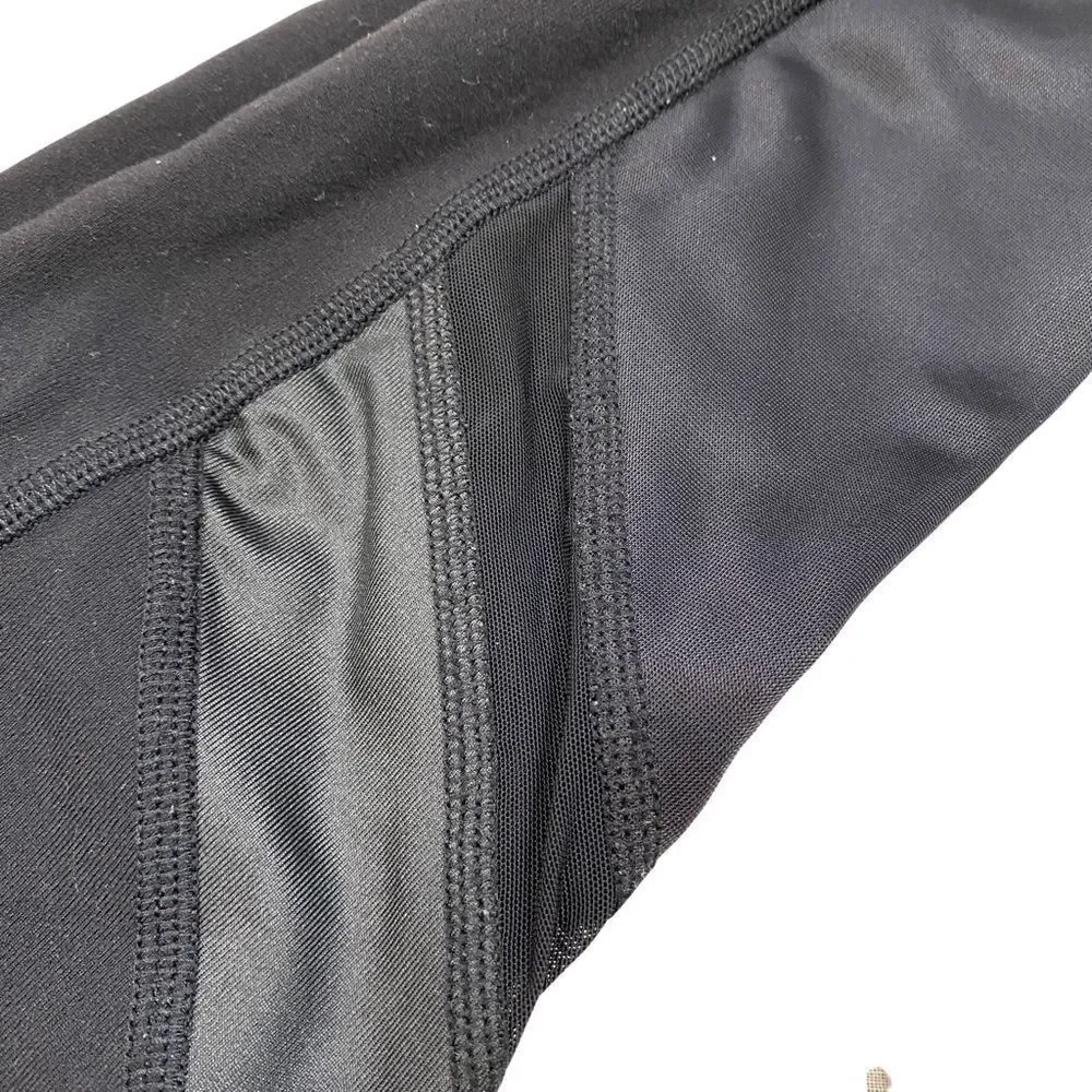 Alo Brand Black Mixed Media High Waisted‎ Yoga Leggings Size Small